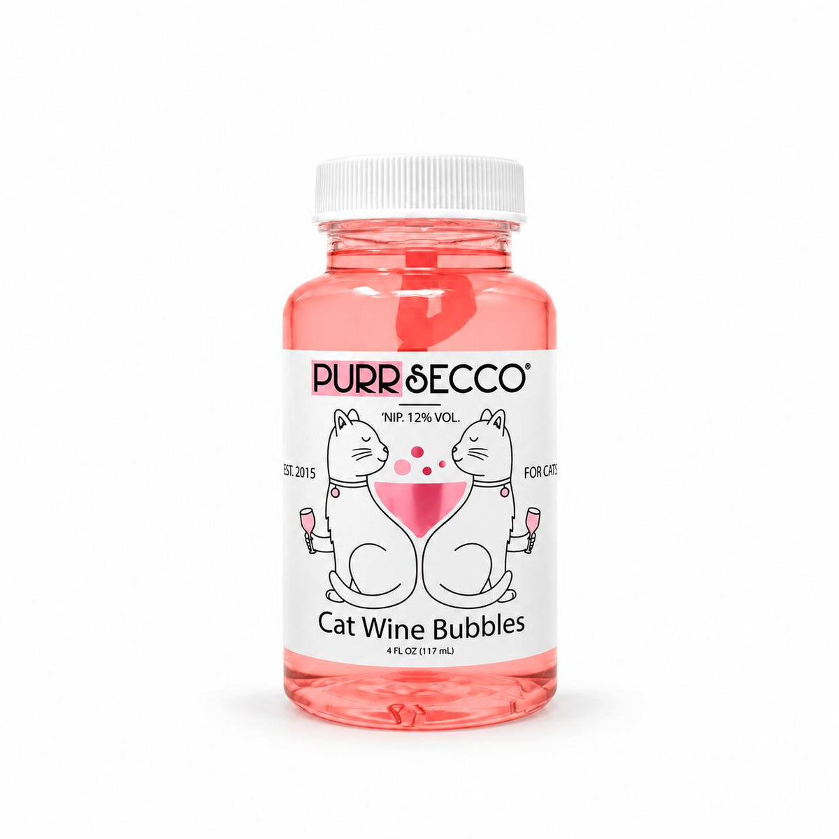 Kattvinsbubblor Purrsecco Giftfri kattmynta för katter 118ml