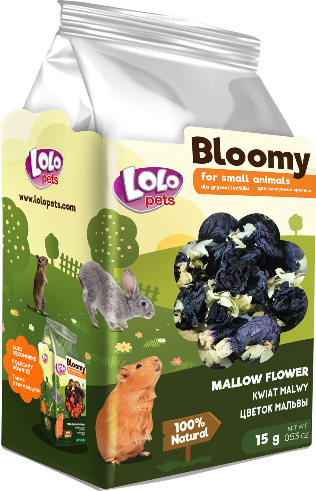 Bloomy Mallow flower for rodents and rabbits