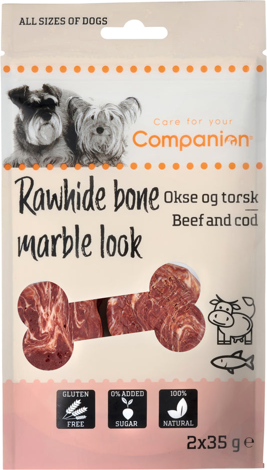 Companion Rawhide bone marble look, ntktt och torsk