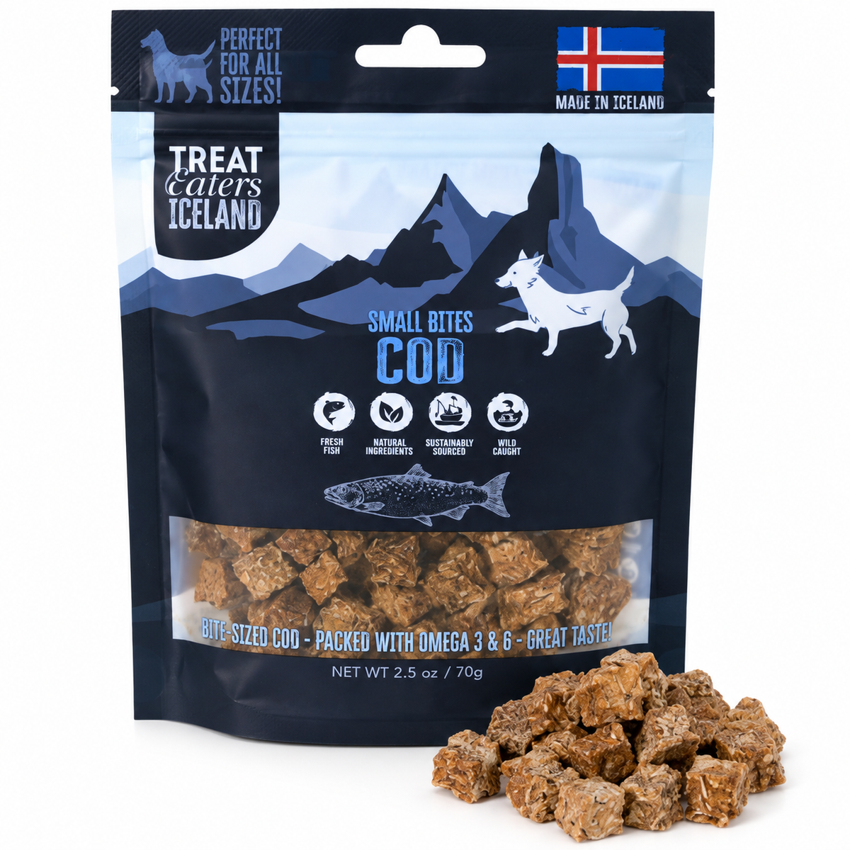 Hundgodis Iceland Cod Small Bites 70gr