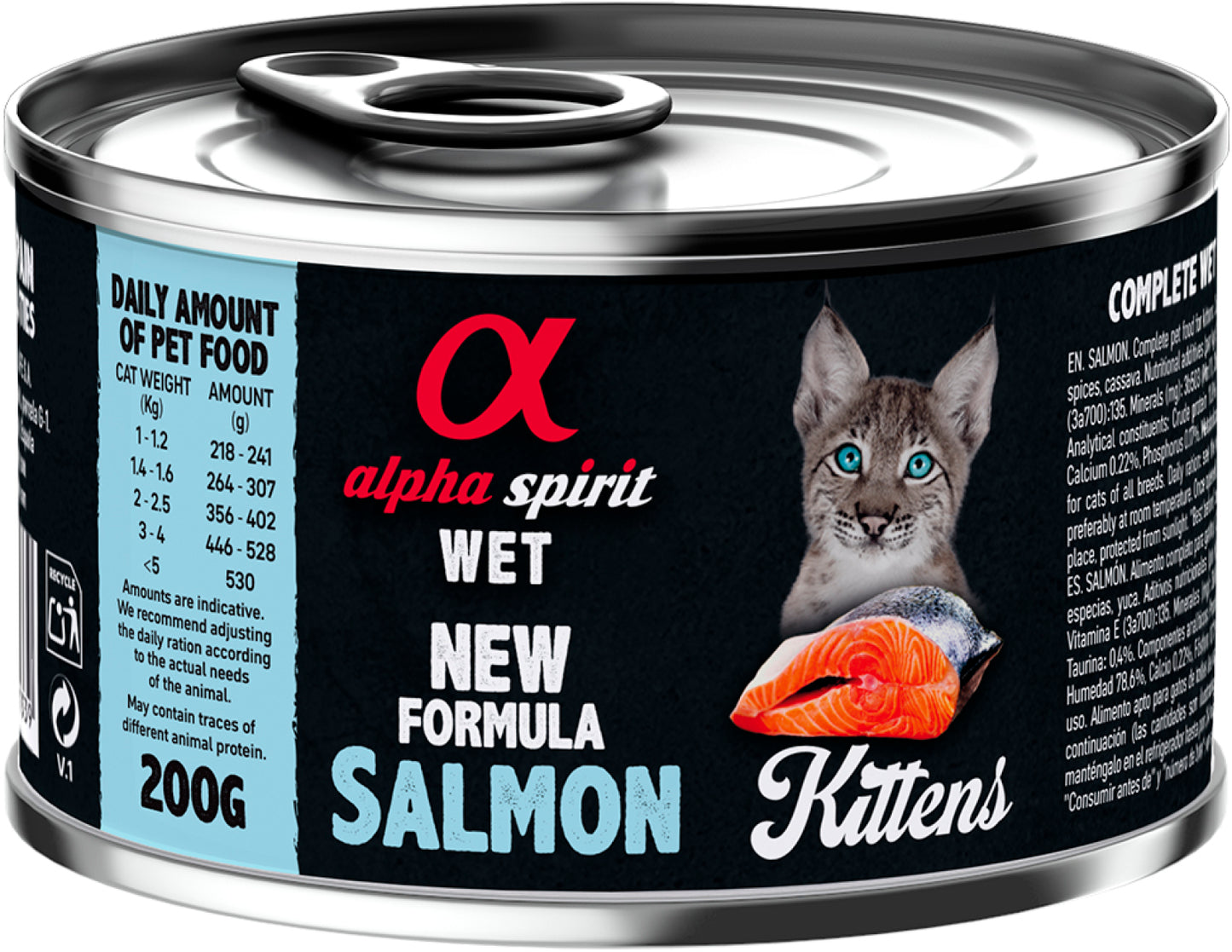 AlphaSpirit Cat Kitten Salmon (lax)