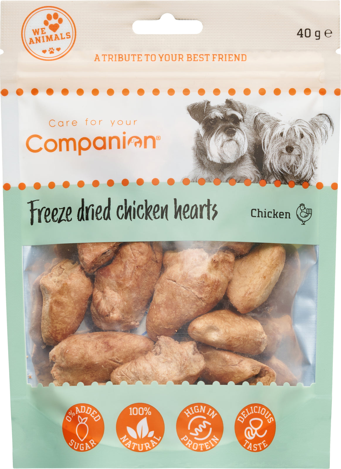 Companion Freeze dried chichen hearts, kycklinghjrta