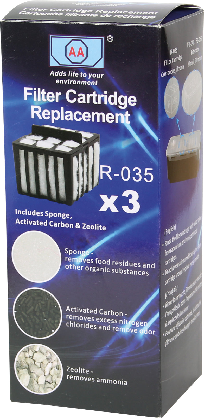 Filtermaterial t/A54ST, 3 korgar